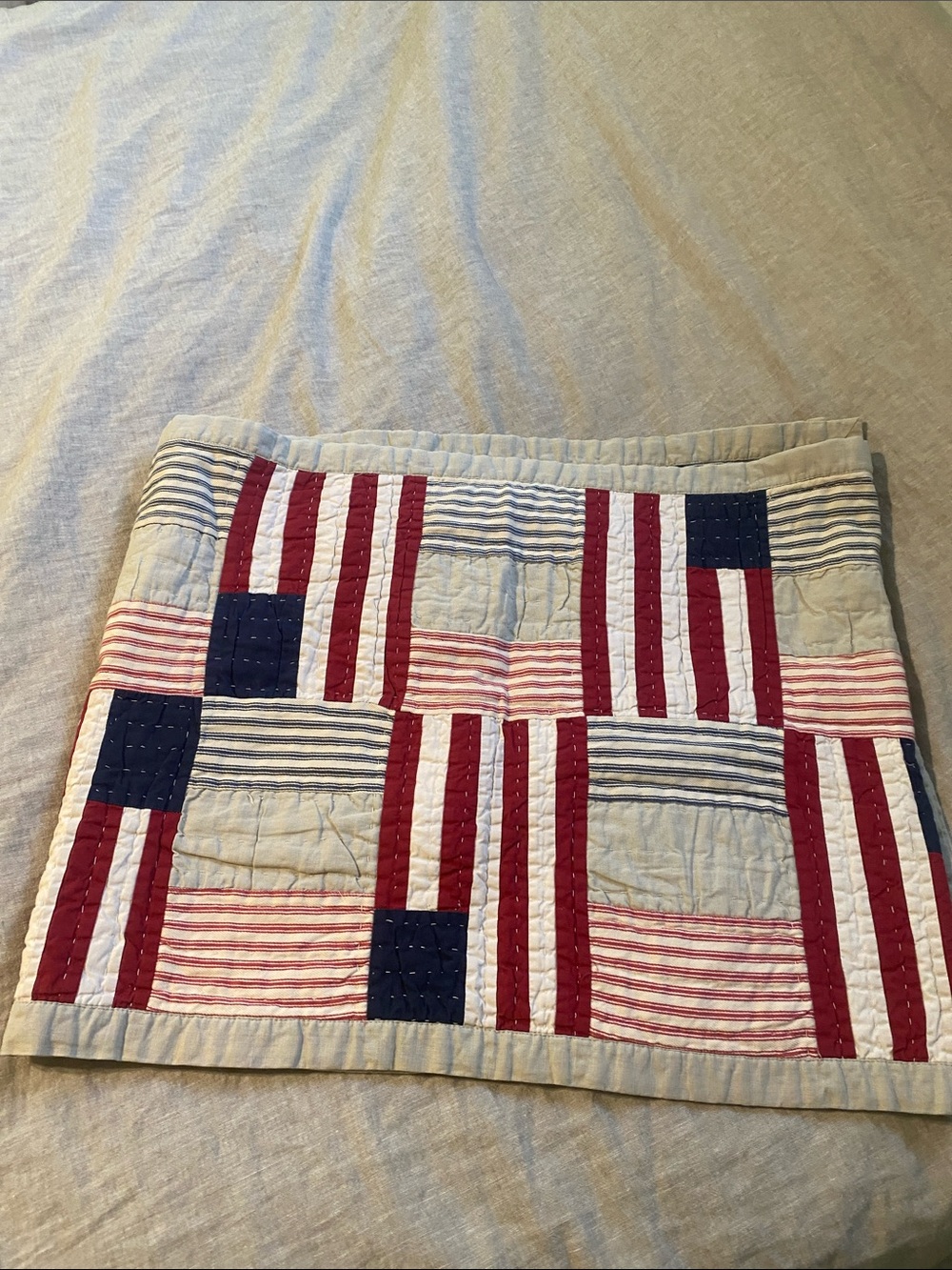 Pottery barn quilted patriotic table runner